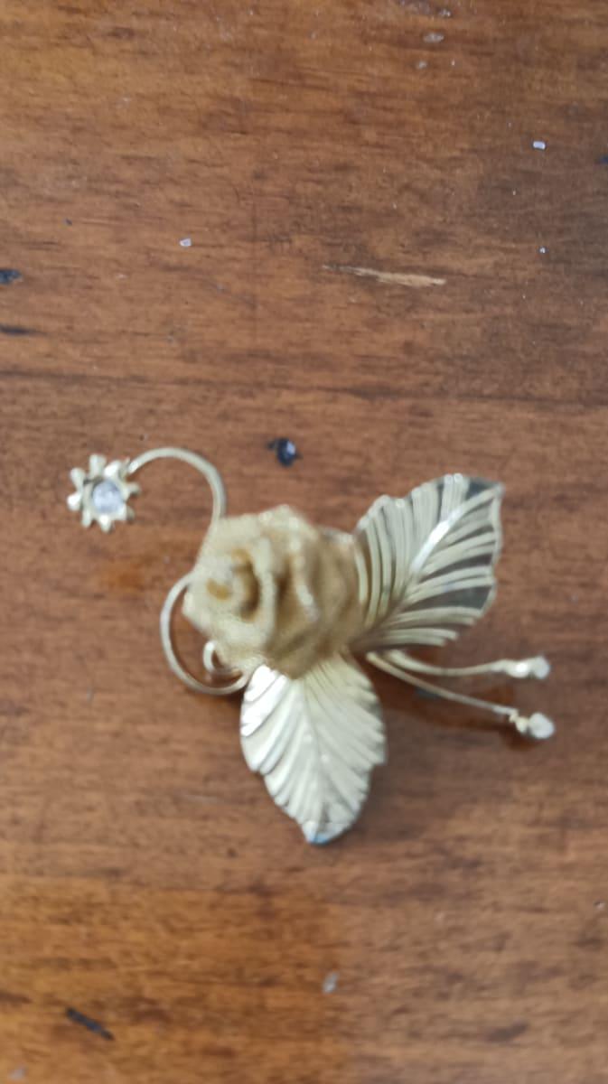 Broche vintage la rose étoilé